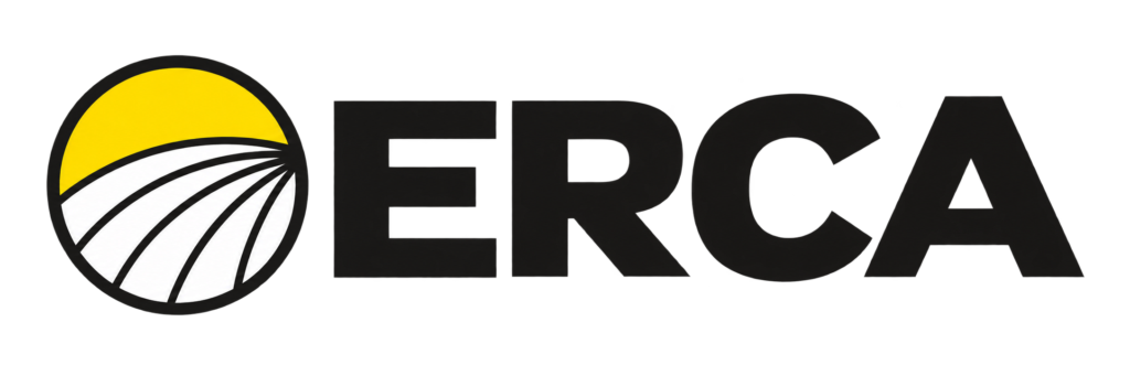Logotipo ERCA con campos agrícolas