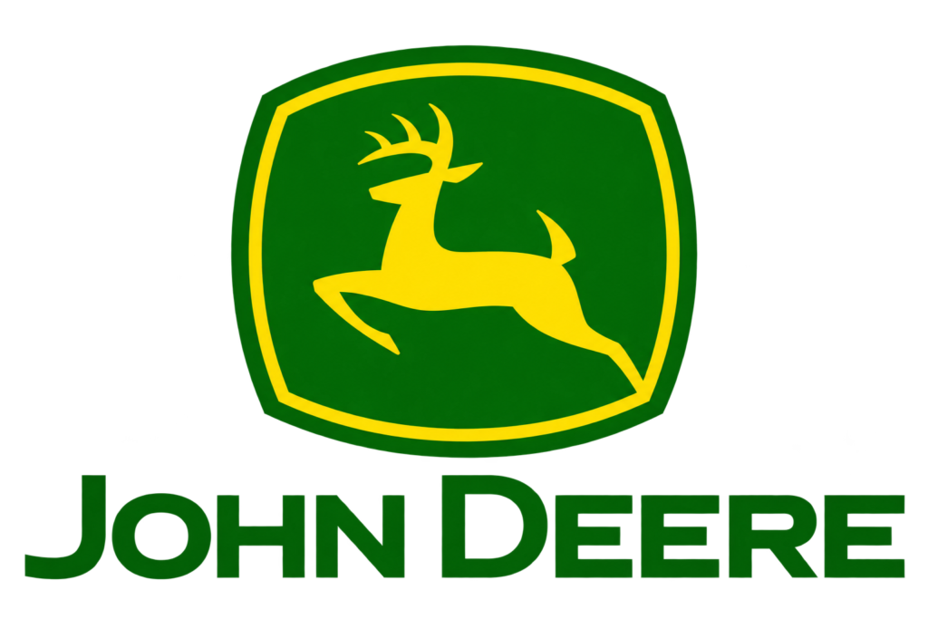 Logotipo John Deere en verde y dorado
